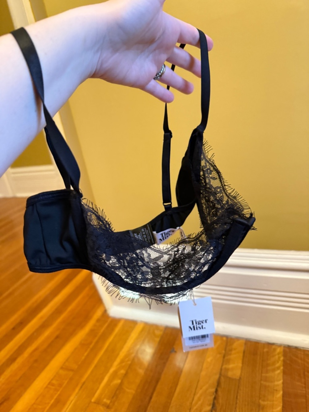 Tiger Mist Black Lace Underwire Bra